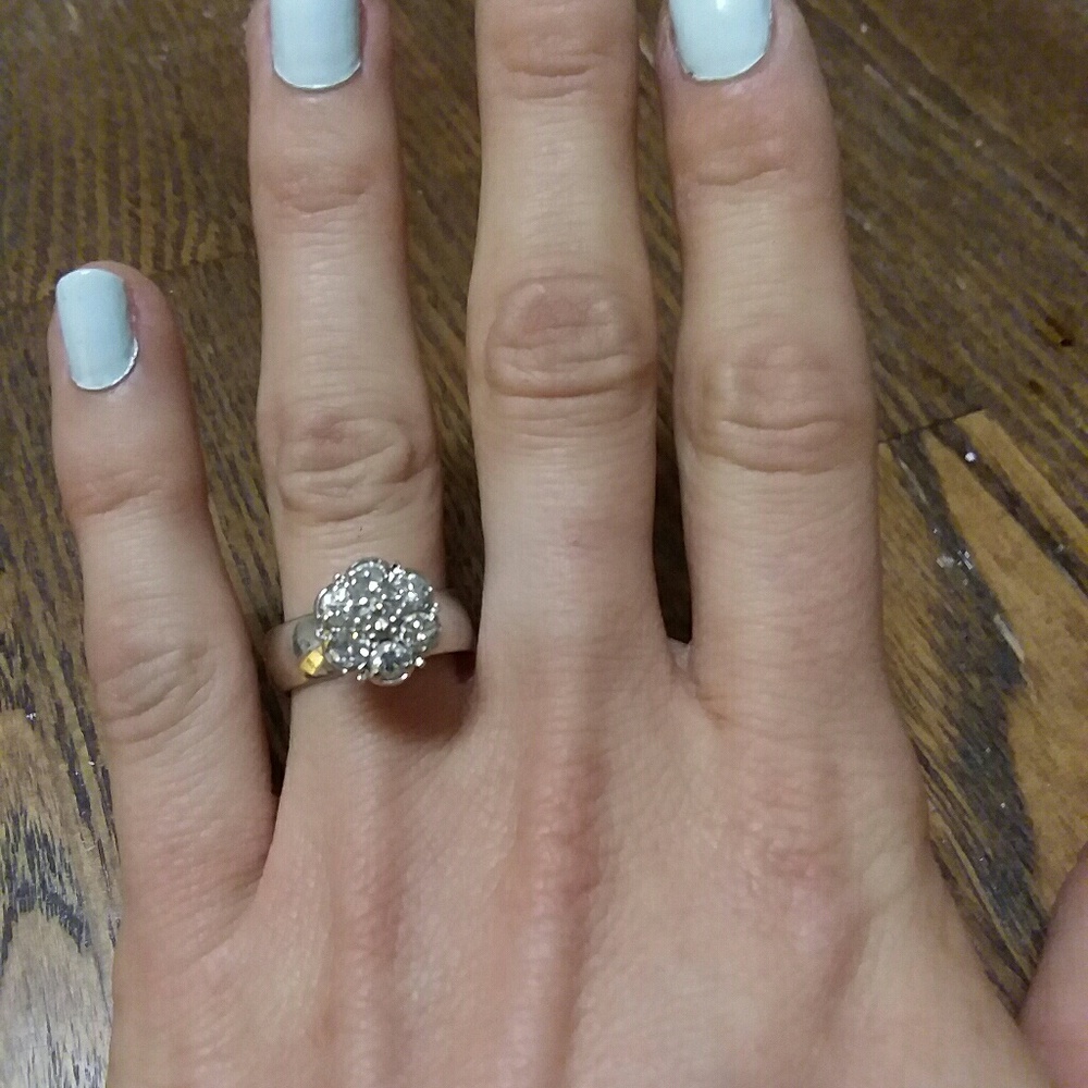 Vintage Engagement cluster ring